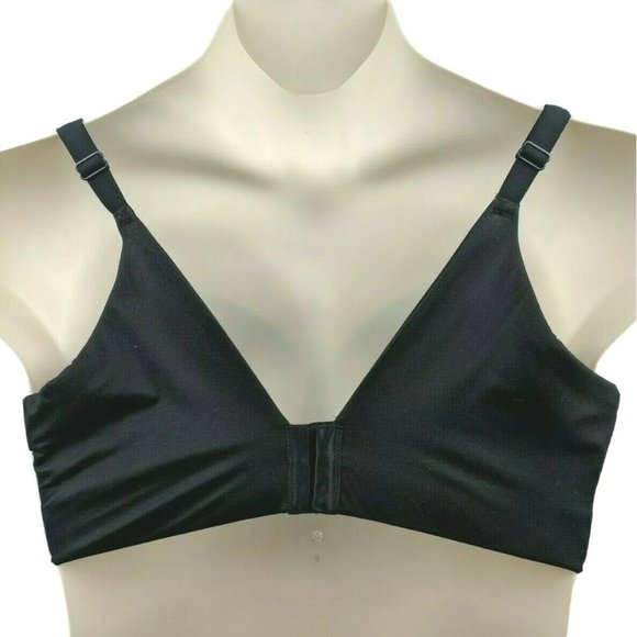 Lane Bryant Cacique Bra Backsmoother Full Coverage Nylon Blend Size 42F Black - Picture 4 of 7